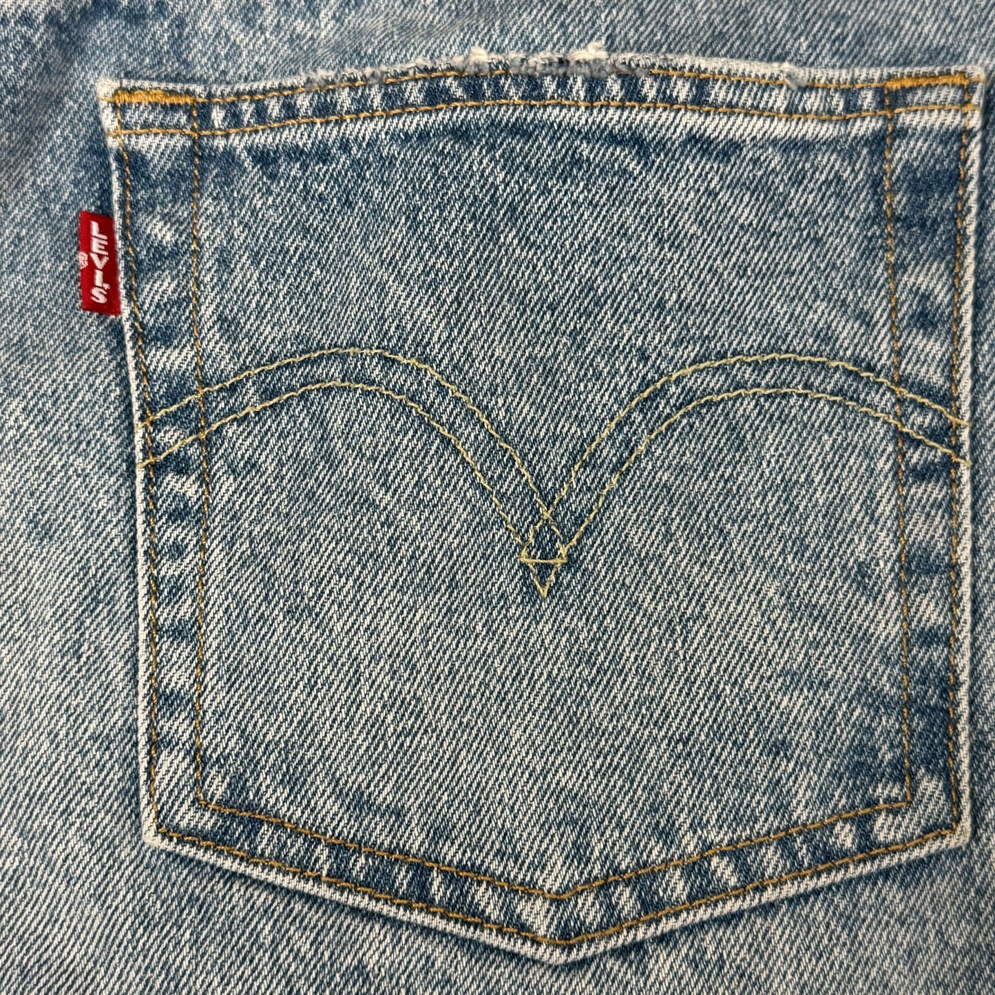 LEVIS 501 Original Fit High Rise Shorts Medium Wash Women's Sz 32 Mega Vibe Blue