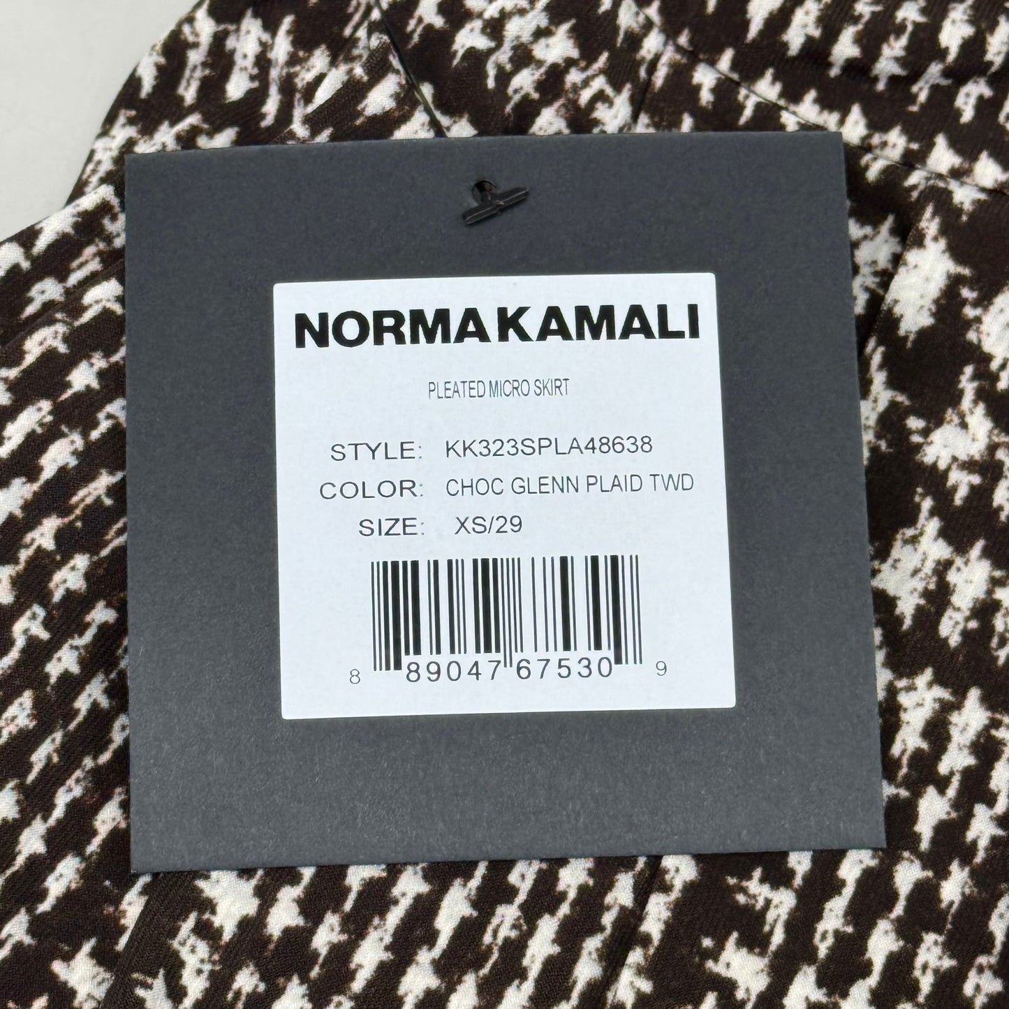 NORMA KAMALI Silky Jersey Pleated Micro Skirt Unlined Womens Sz XS/29 Chocolate