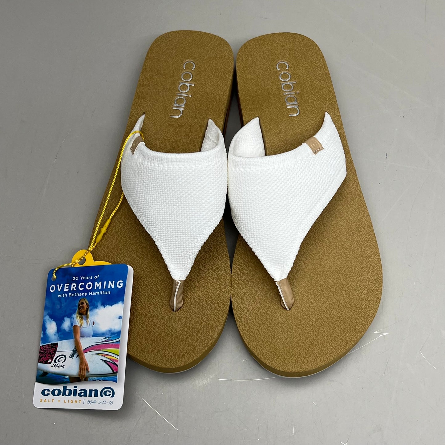 COBIAN Bermuda Bounce Mesh Strap Women's Sz 7 EU 37 Cream BEB24-110-7