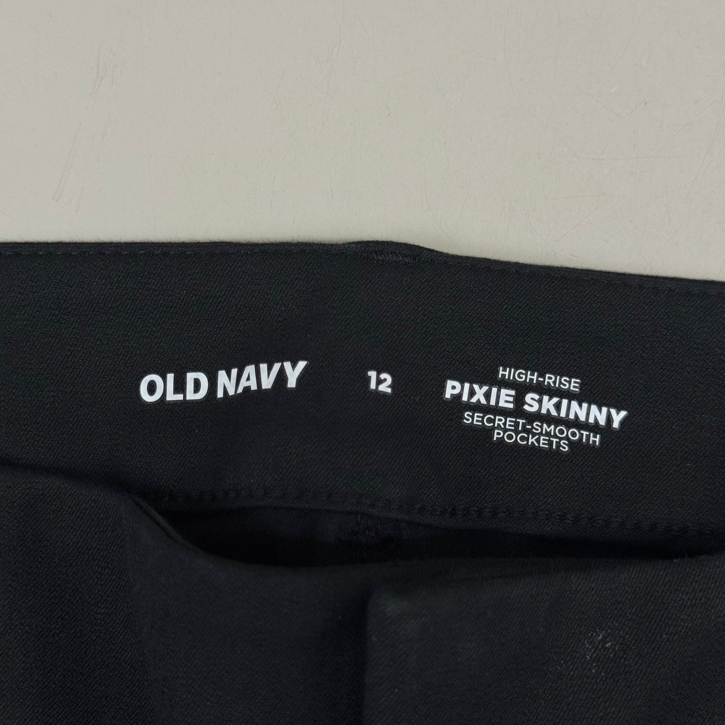 OLD NAVY High Waisted Pixie Skinny Ankle Pants Women's Sz 12 Black 3139011958