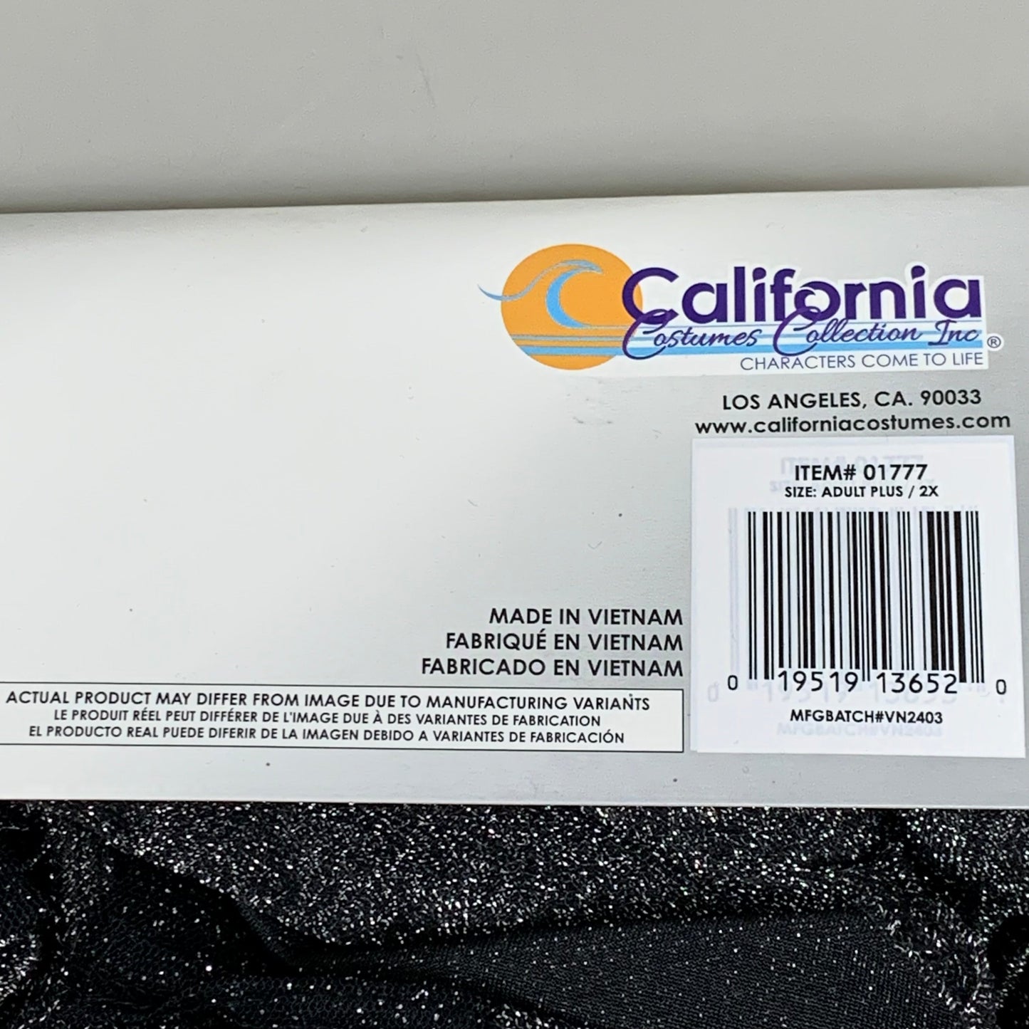 CALIFORNIA COSTUMES Women's Disco Dazzler Sz-2X (18-20) Black/Silver 01777