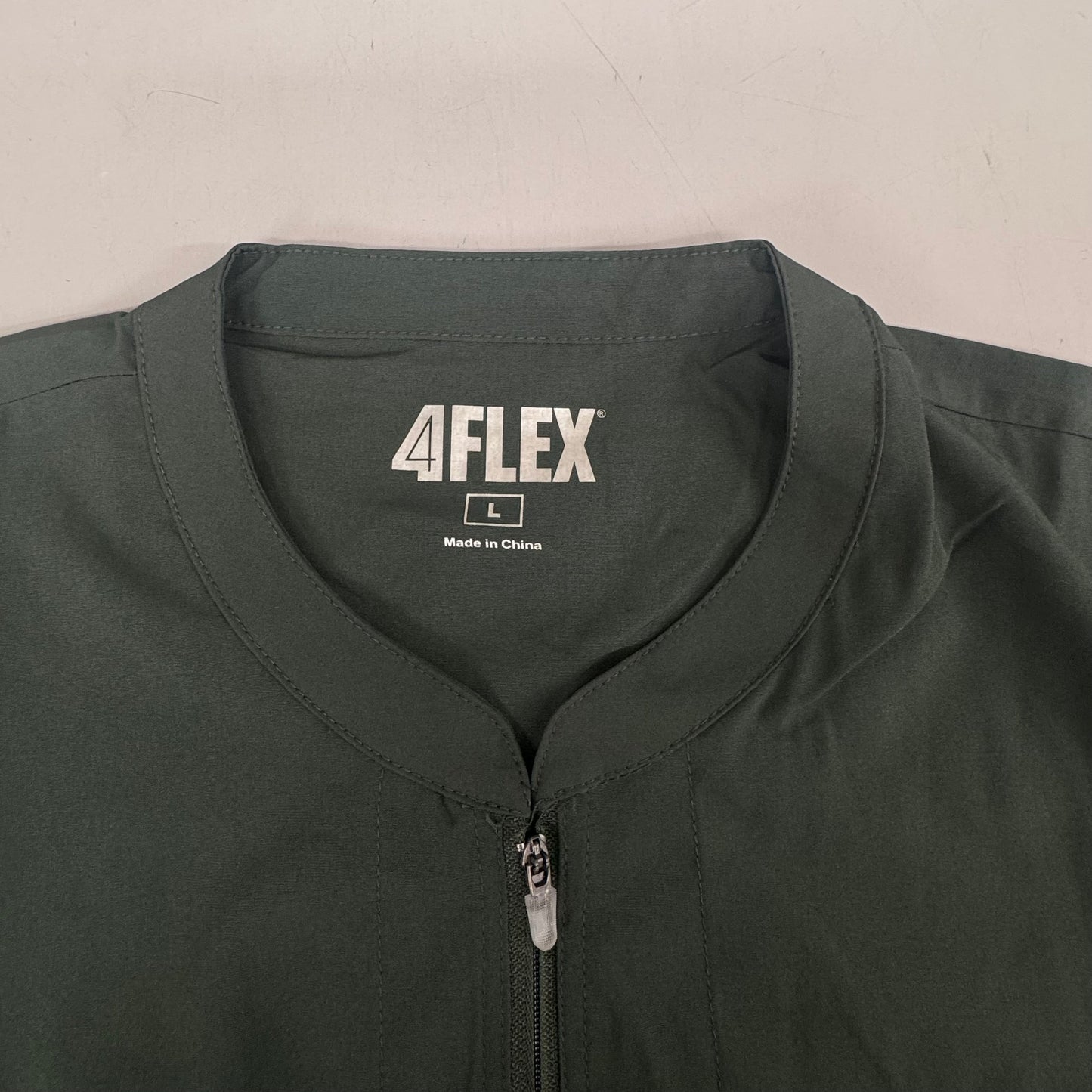 GREEN TOWN 4 Flex Scrubs Jumpsuit Cinch In Waist Women's Sz L Olive GFX-023AST