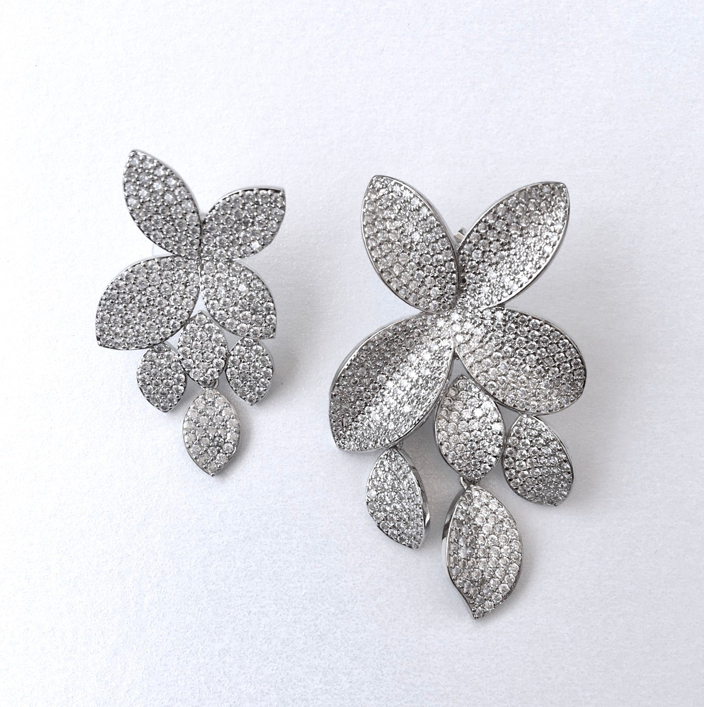 "Lucienne" - Cubic Zirconia Bridal Earrings - Available in Silver, Rose Gold and Yellow Gold