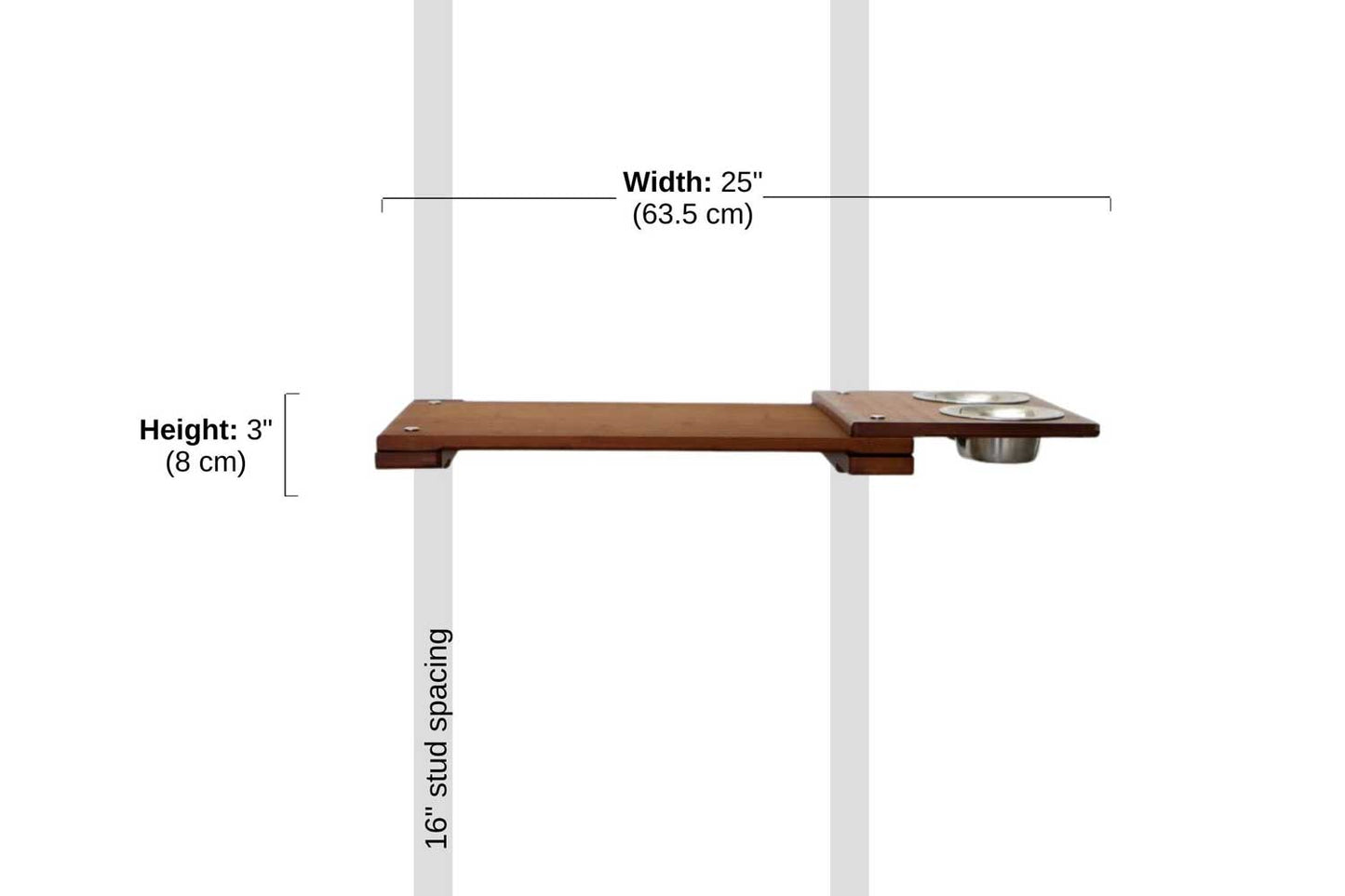 Wall Mounted Cat Feeding Shelf