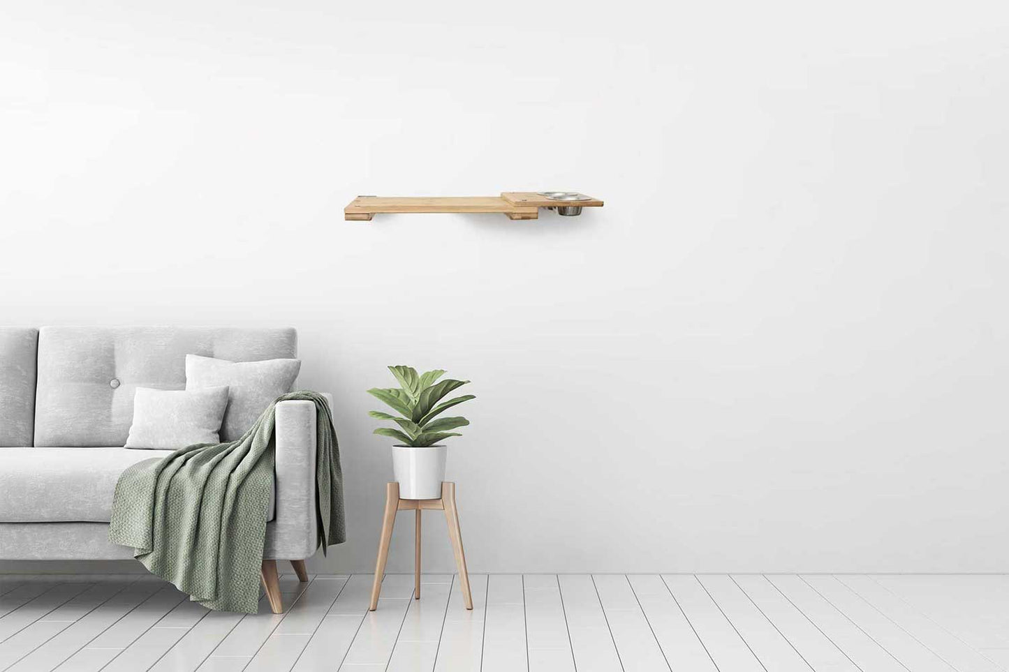 Wall Mounted Cat Feeding Shelf