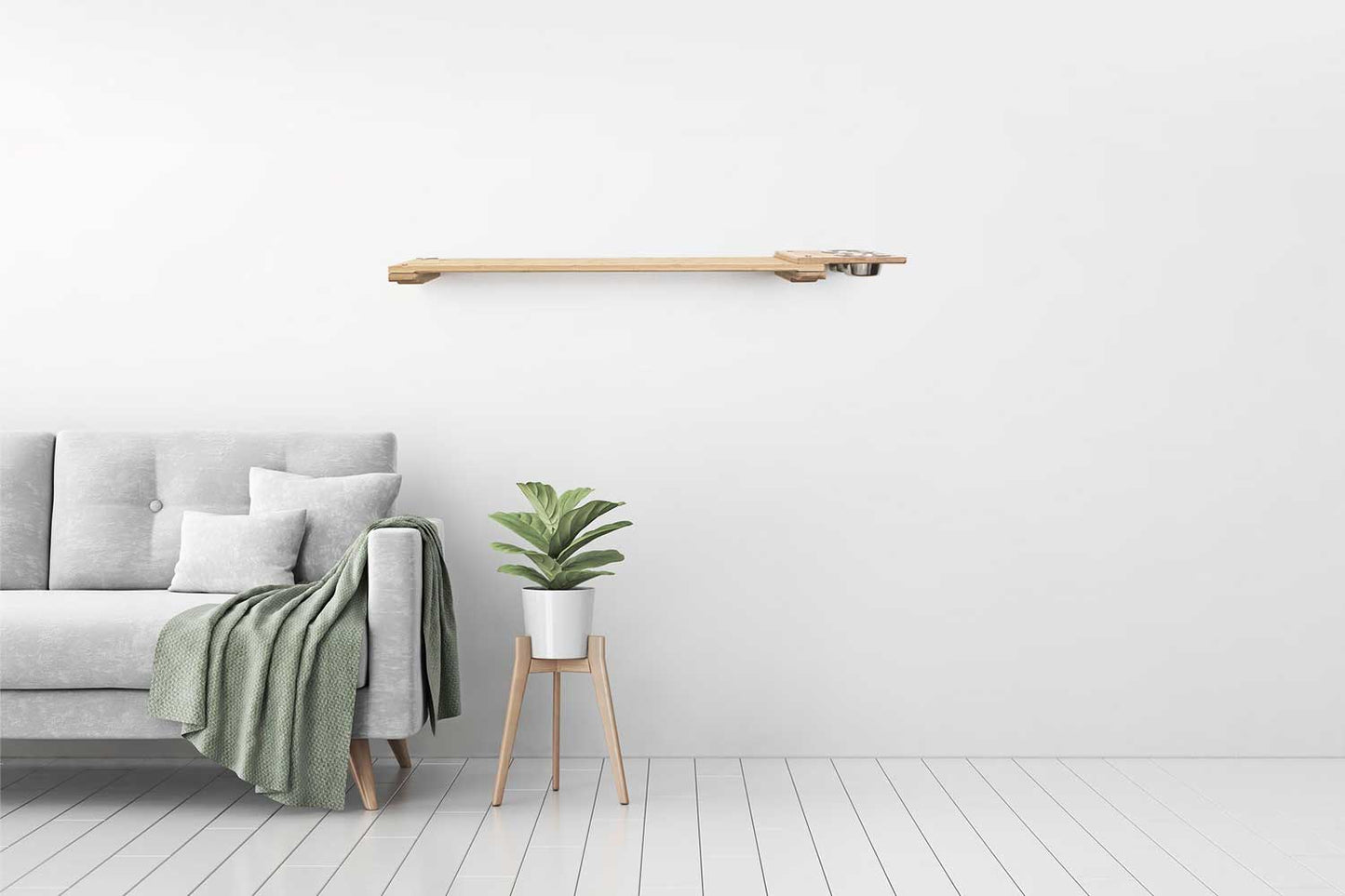 Wall Mounted Cat Feeding Shelf