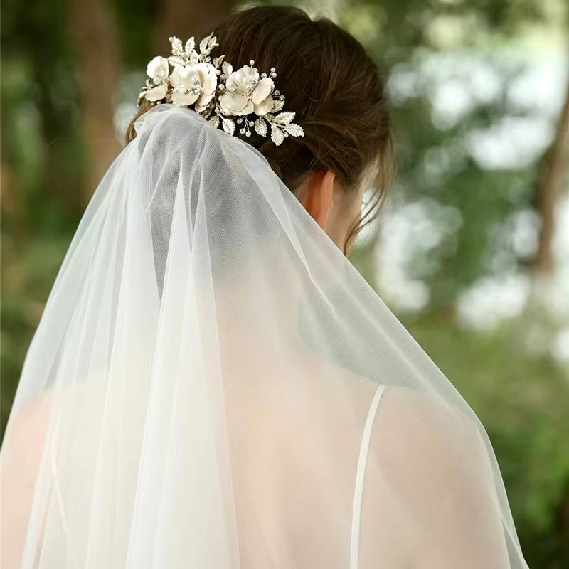 Amaya - Pearl and Crystal Bridal Hair Comb