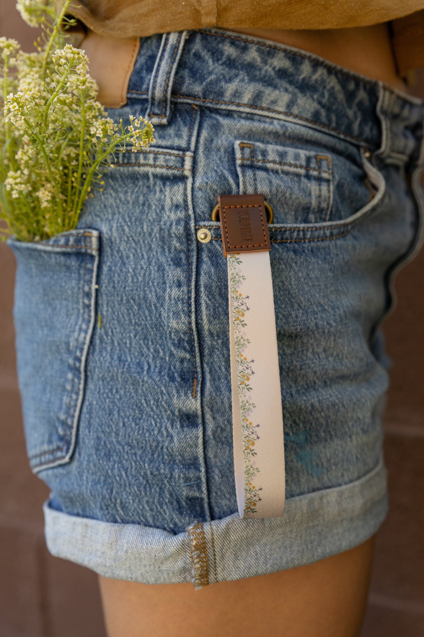 Flower Field Wristlet Keychain