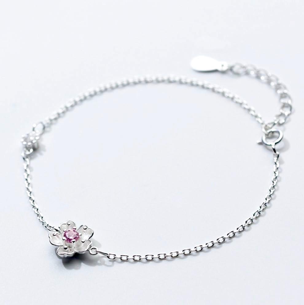"Lilo" - Cherry Blossom Earrings and Bracelet Set, Flower Girl Gift