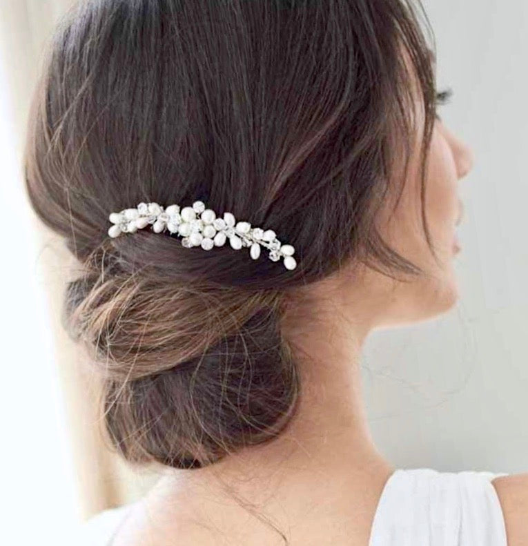 Alice - Freshwater Pearl and Crystal Bridal Hair Comb