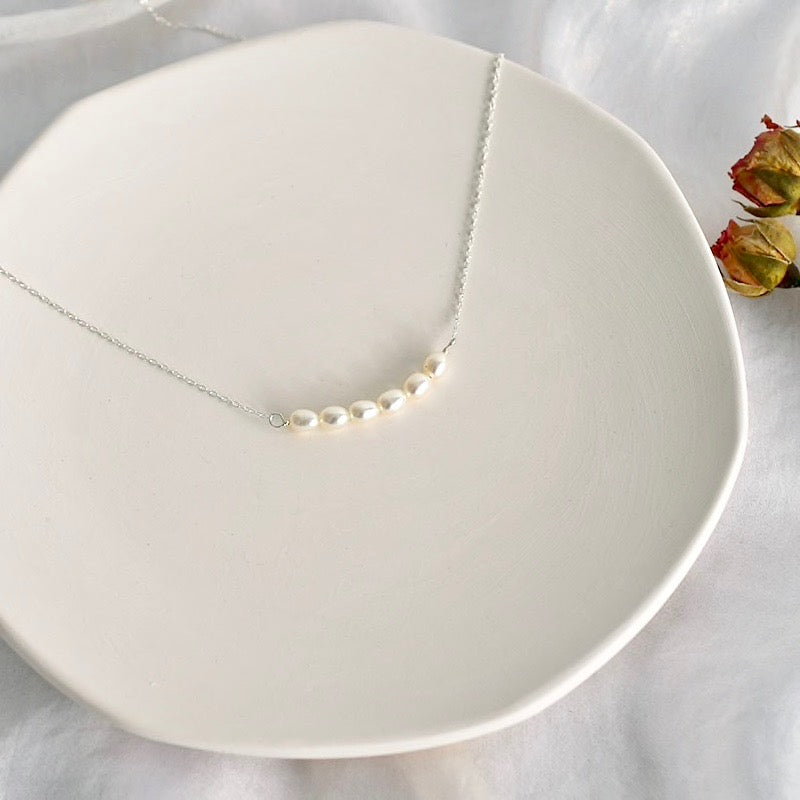 "Kalina" - Freshwater Pearl Bridal Necklace, Bridesmaids Gift
