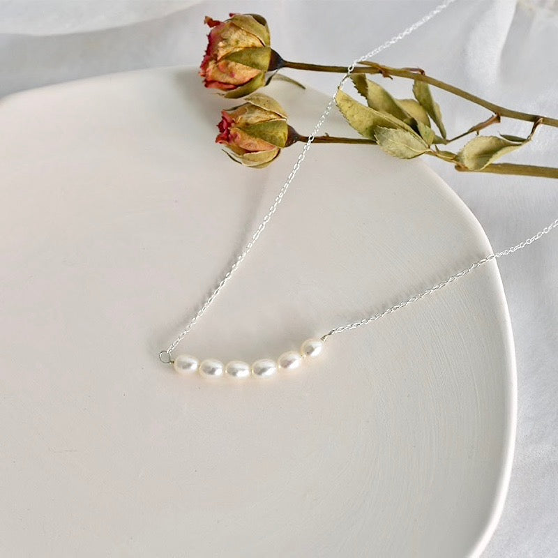 "Kalina" - Freshwater Pearl Bridal Necklace, Bridesmaids Gift