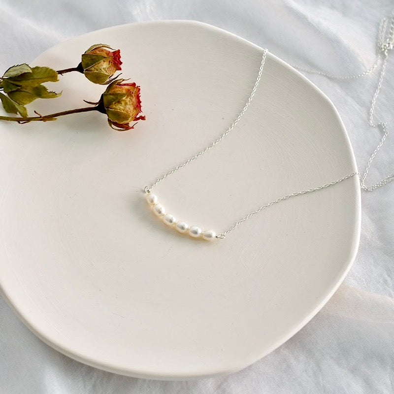 "Kalina" - Freshwater Pearl Bridal Necklace, Bridesmaids Gift