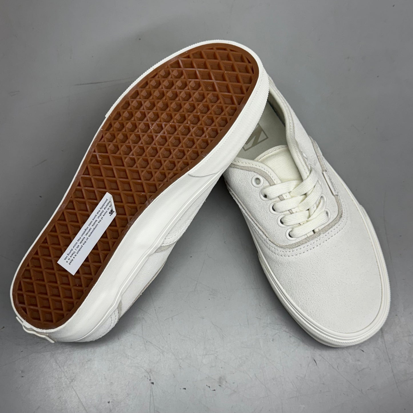 VANS Authentic Sliver Sneakers Shoes Women's Sz 9 White/White VN000D6DWWW