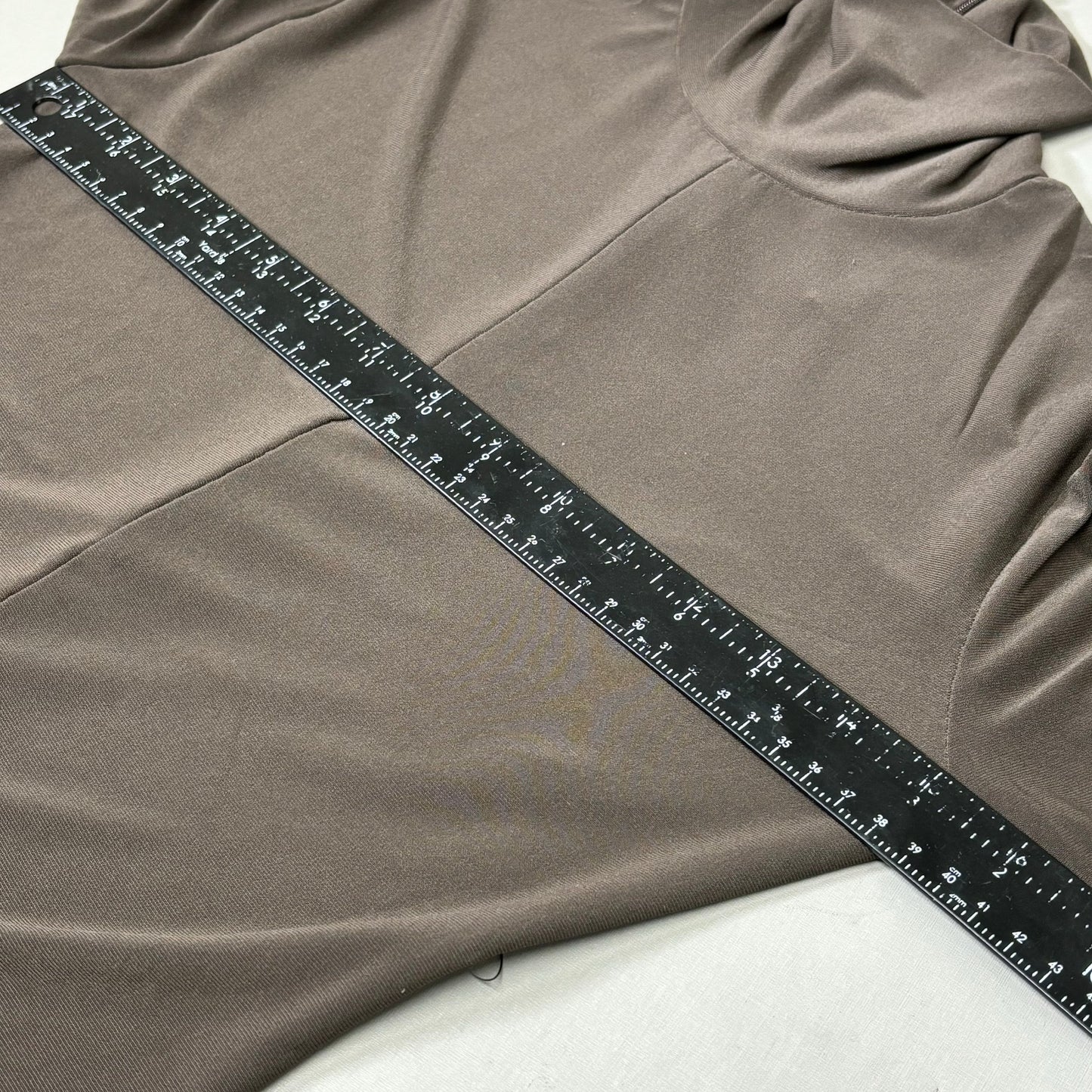 NORMA KAMALI Slim Fit Turtleneck Catsuit w/ Footsie Women's Sz XS/34 Chocolate