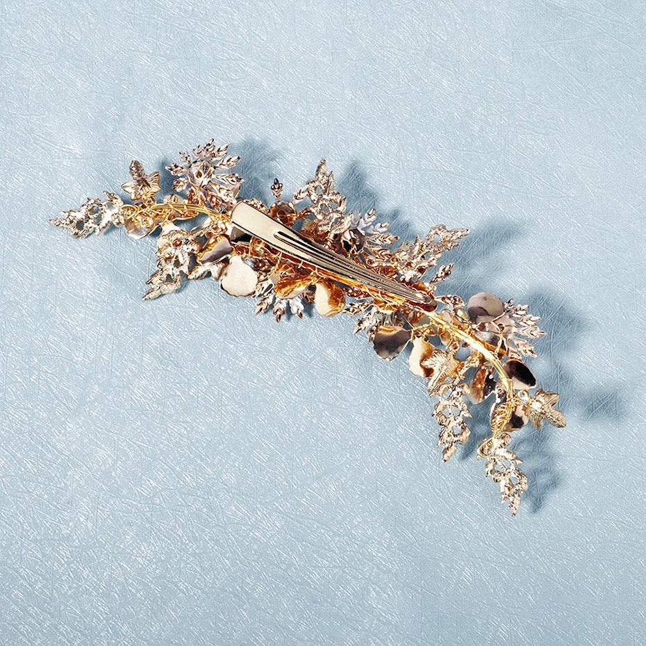 Selima - Gold Crystal Bridal Hair Clip