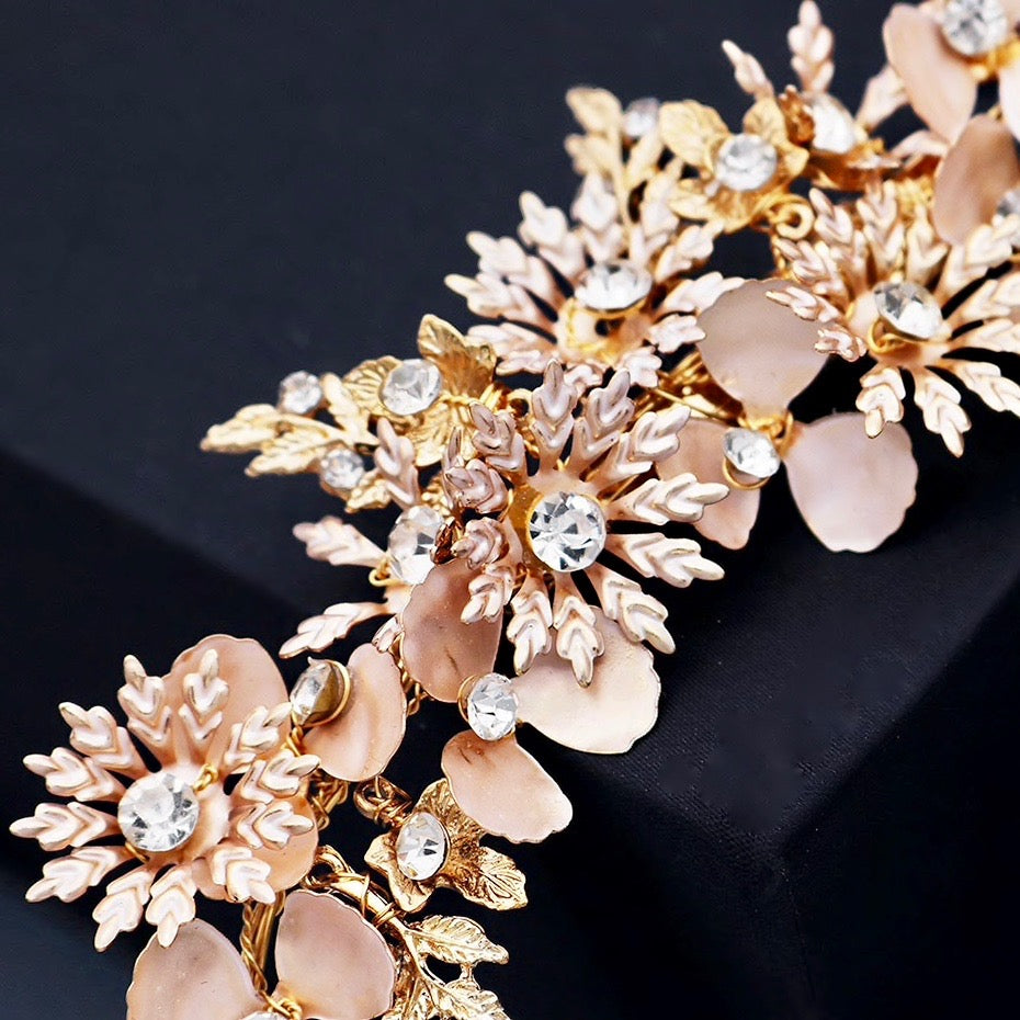 Selima - Gold Crystal Bridal Hair Clip