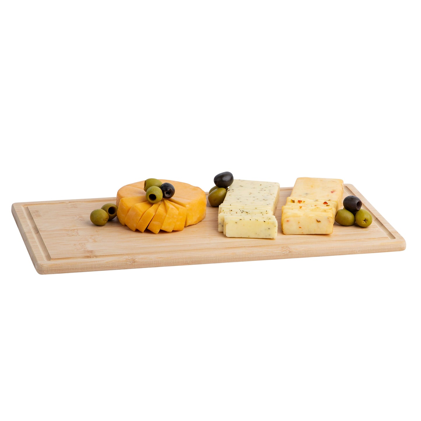 Bamboo Cutting Board Tray 8x16x0.5 2 Pack Eco Friendly Kitchen Gadget Wooden Serving Trays for Meat, Vegetables, Cheese and Charcuterie Board 2 Pack of Bamboo Cutting Boards for Home and Kitchen Essentials