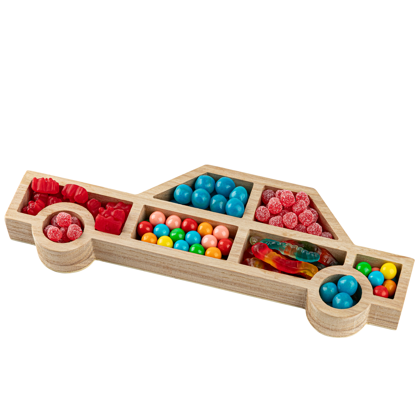 car shaped wood tray 15" x5.6x1.25 2 pack