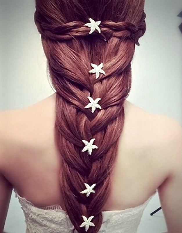 Kailani - Crystal Sea Star Hair Pins - Set of 5
