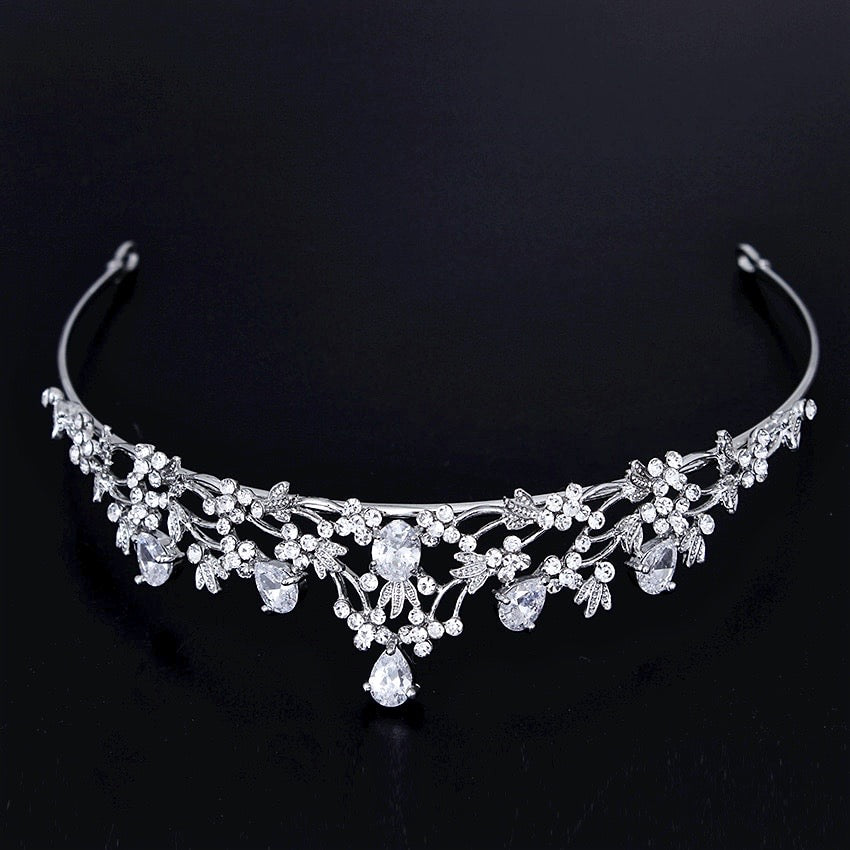 Annelise - Silver Cubic Zirconia Bridal Tiara