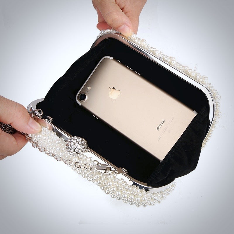 Blaire - Ivory Pearl Bridal Handbag Clutch