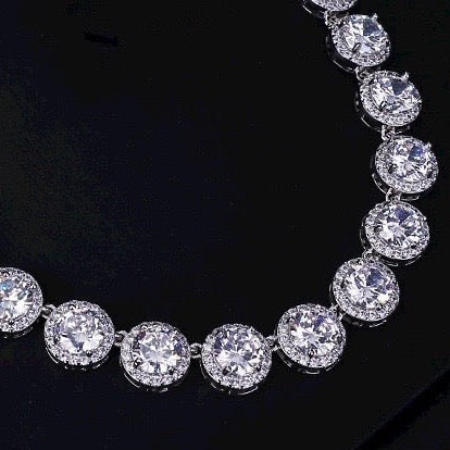 Whitney - Silver Cubic Zirconia Bridal Jewelry Set