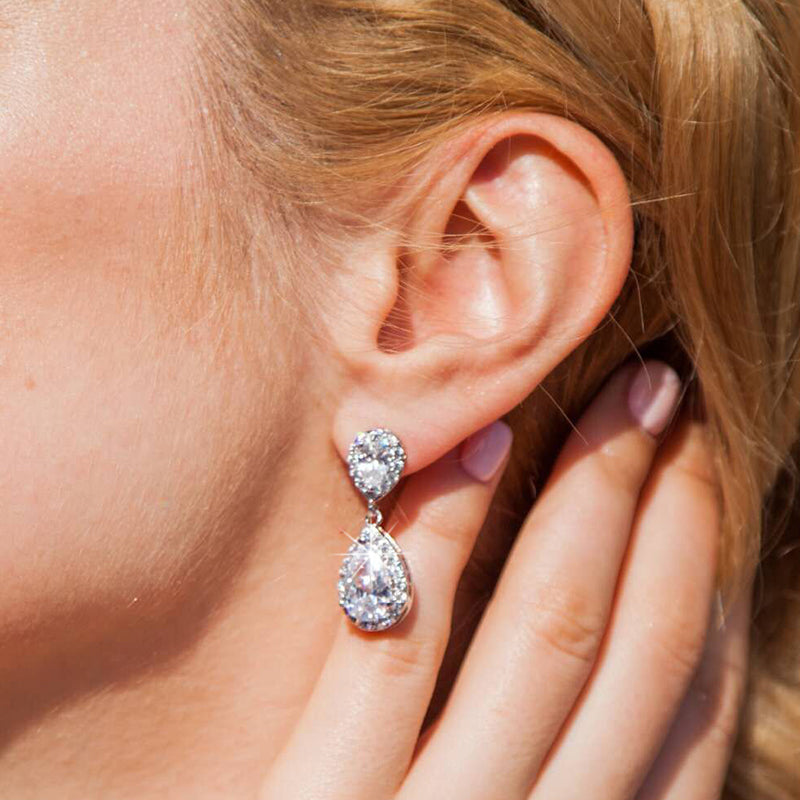 Renee - Cubic Zirconia Bridal Jewelry Set - Available in Silver, Rose Gold and Yellow Gold