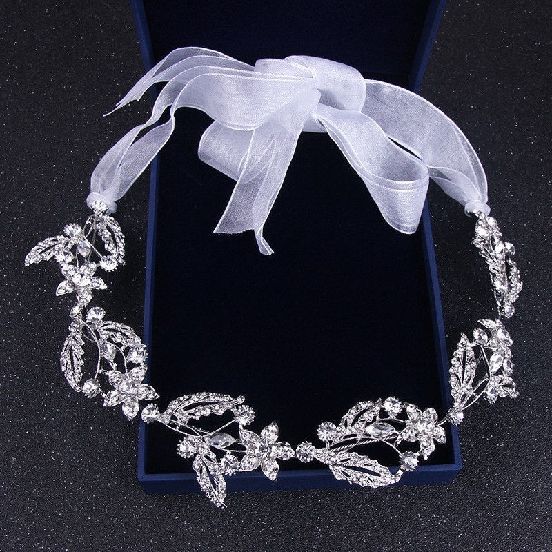 Lauren - Silver Crystal Bridal Headband