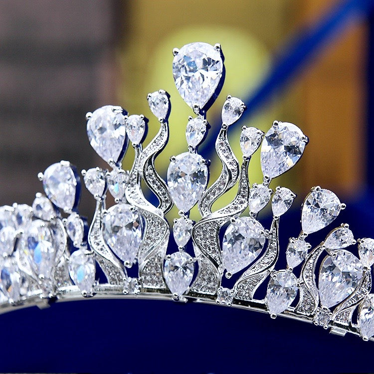Felicia - Silver Cubic Zirconia Bridal Tiara
