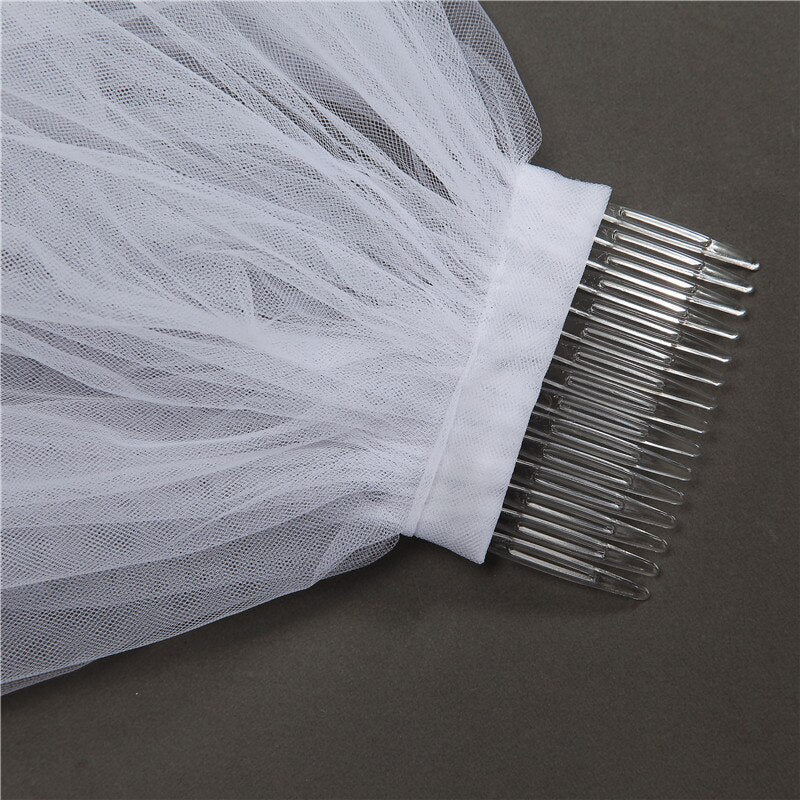 "Jody" - Ivory Fingertip Length Bridal Veil