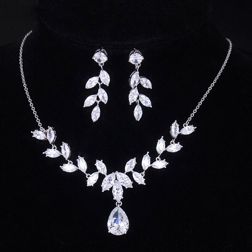 Rochelle - Silver Cubic Zirconia Bridal Jewelry Set
