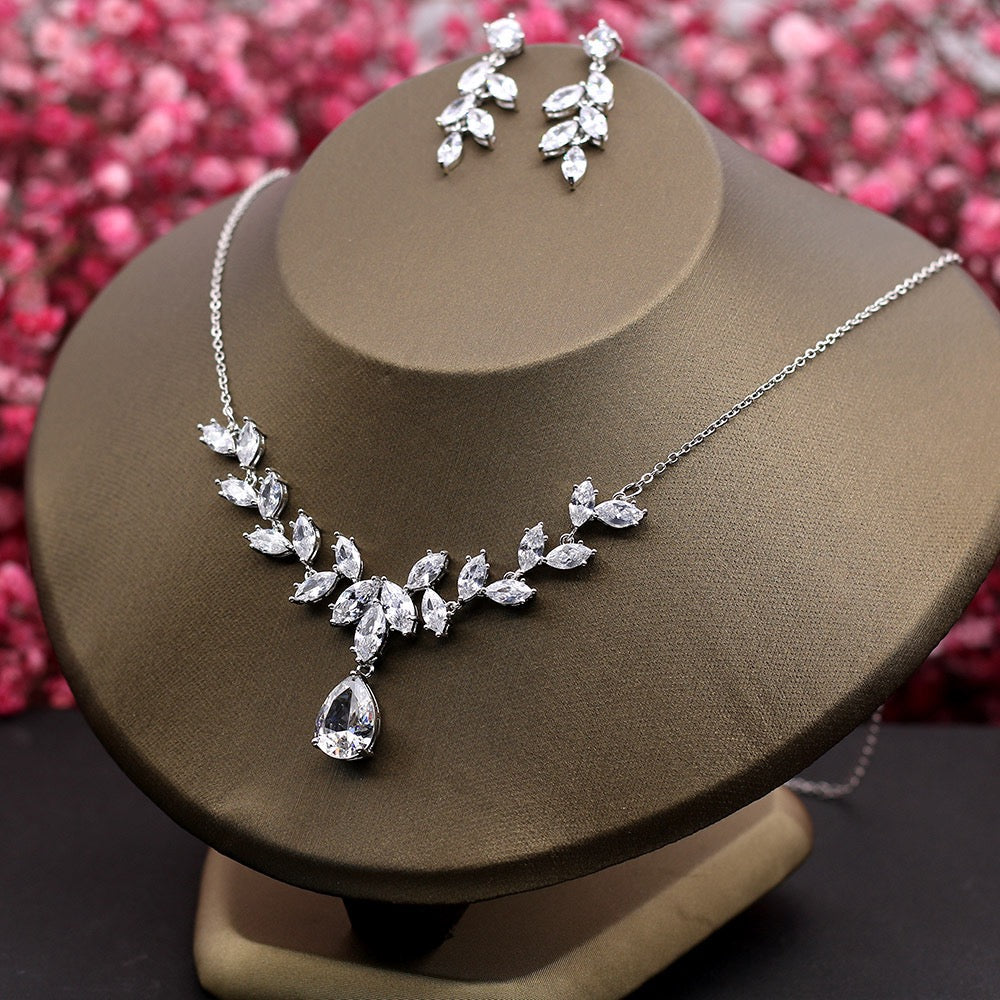 Rochelle - Silver Cubic Zirconia Bridal Jewelry Set