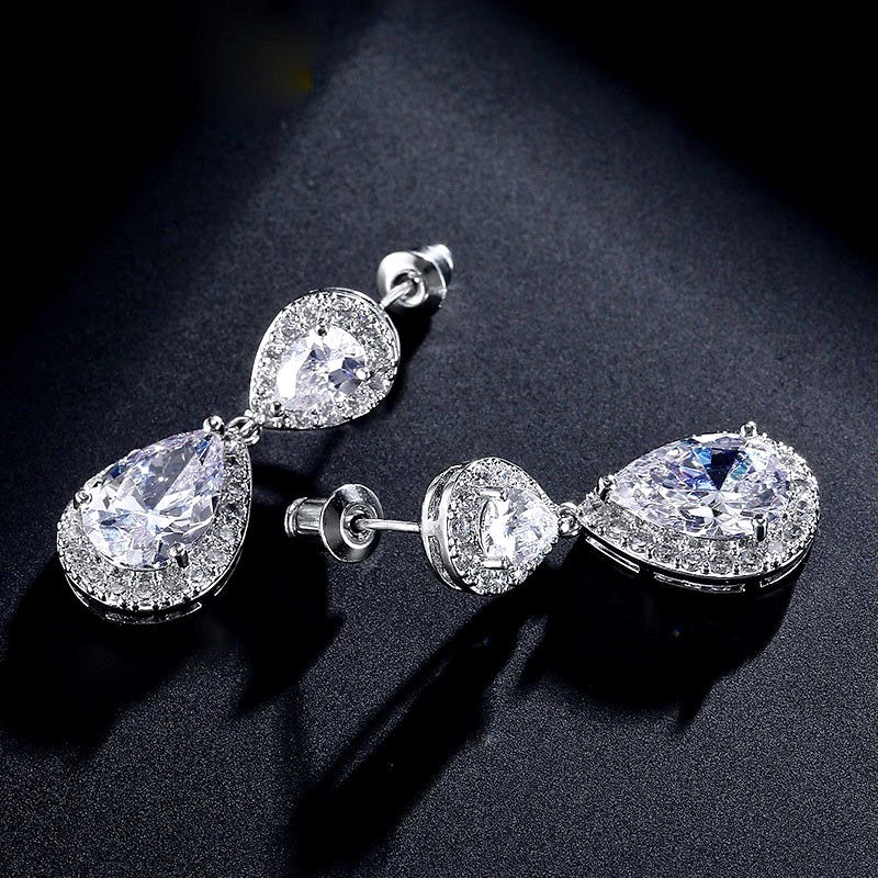 Renee - Cubic Zirconia Bridal Jewelry Set - Available in Silver, Rose Gold and Yellow Gold