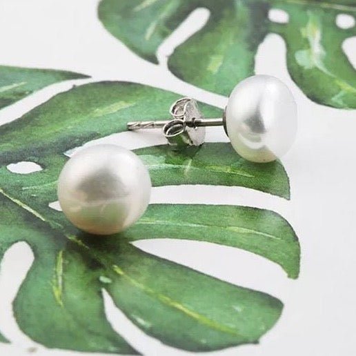 Maisy - Freshwater Pearl and Sterling Silver Stud Earrings