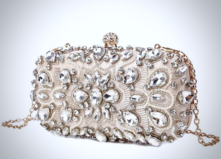 Greta - Champagne Bridal Handbag Clutch