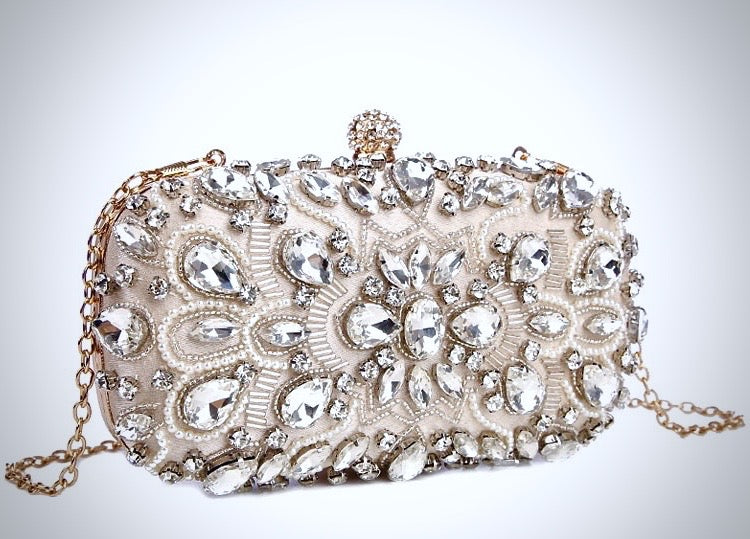 Greta - Champagne Bridal Handbag Clutch