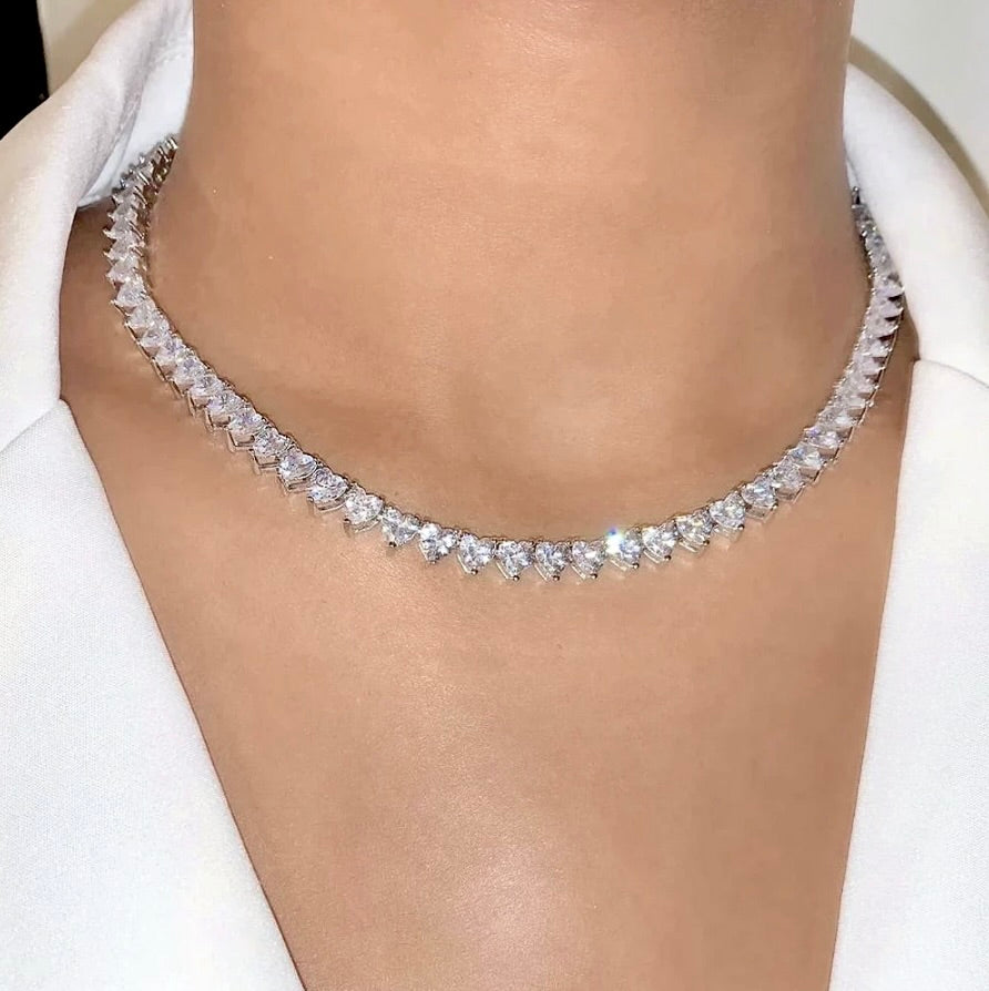 Kristin - Heart Cubic Zirconia Bridal Jewelry Set