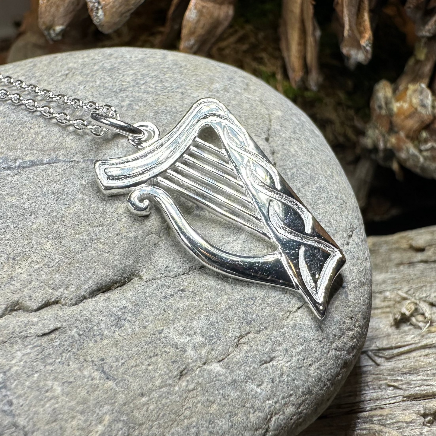 Alianna Irish Harp Necklace