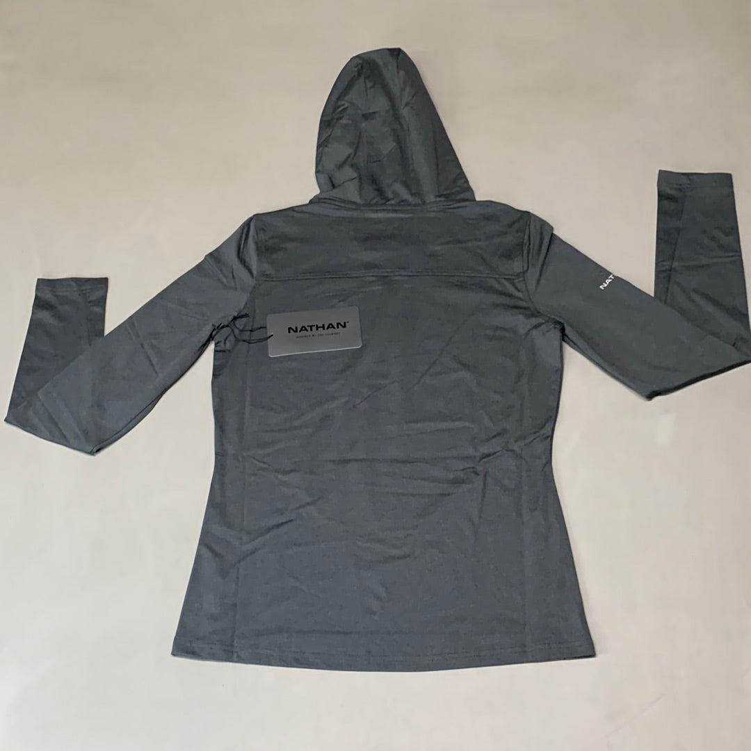 NATHAN 365 Hooded Long Sleeve Shirt Women's Sz L Dark Charcoal NS50080-80078-L (New)