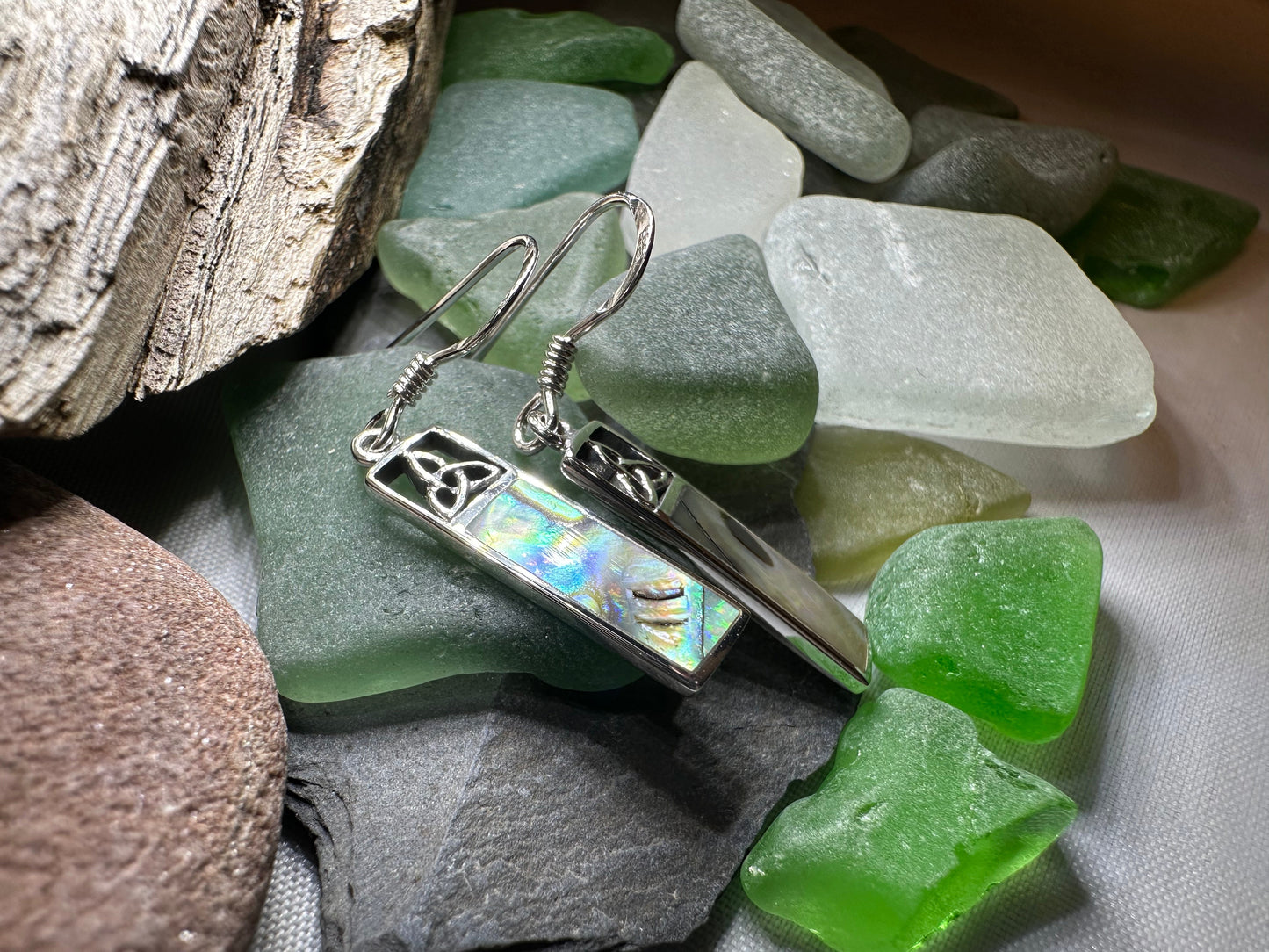 Celtic Trinity Knot Drop Earrings