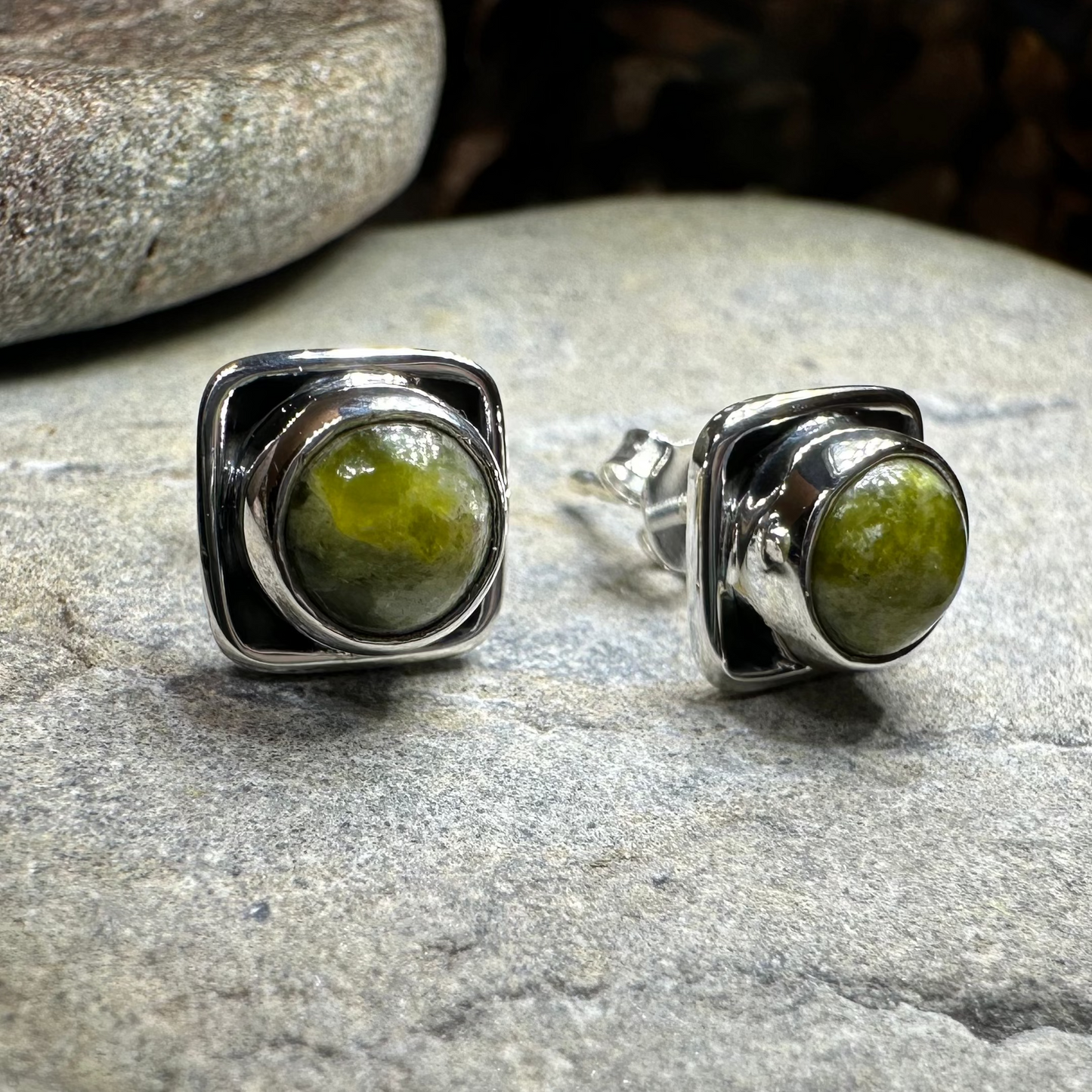 Connemara Marble Irish Valley Post Earrings