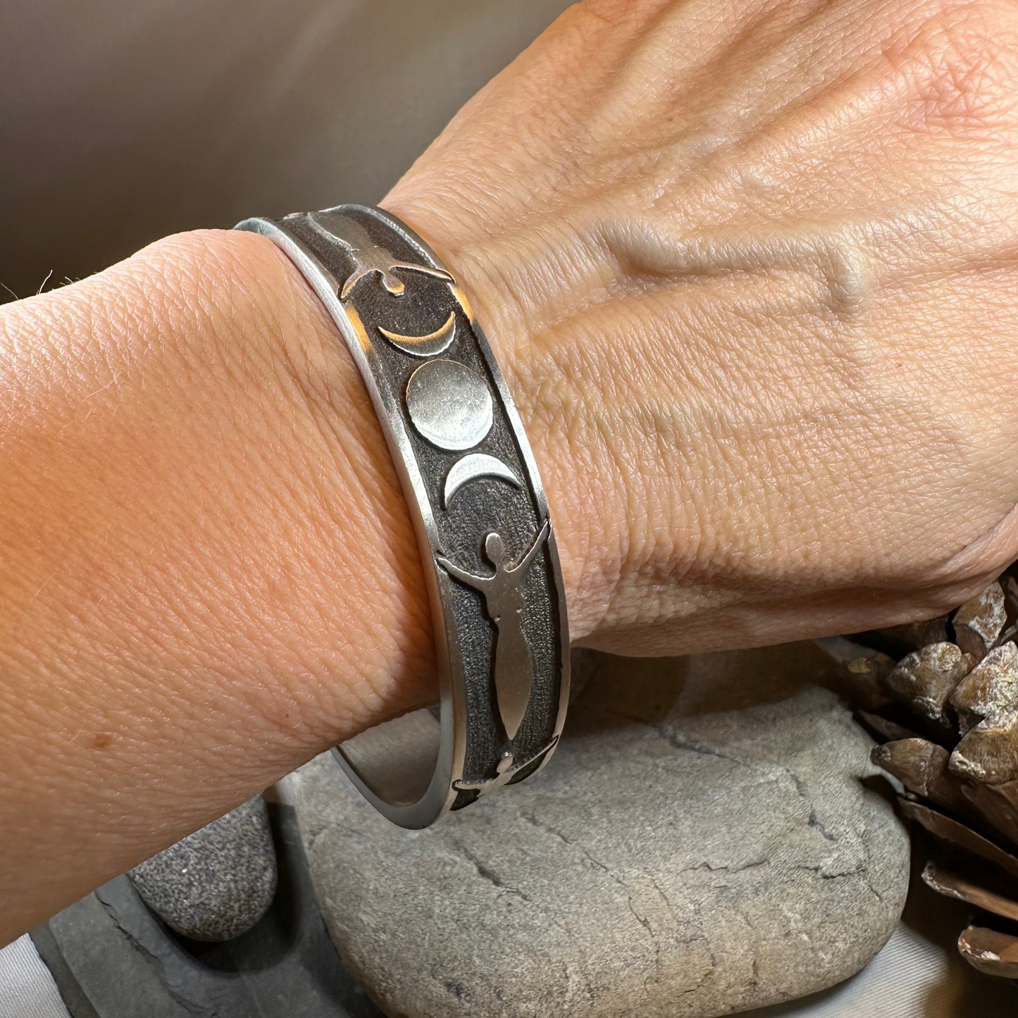 Celtic Triple Moon Goddess Bracelet