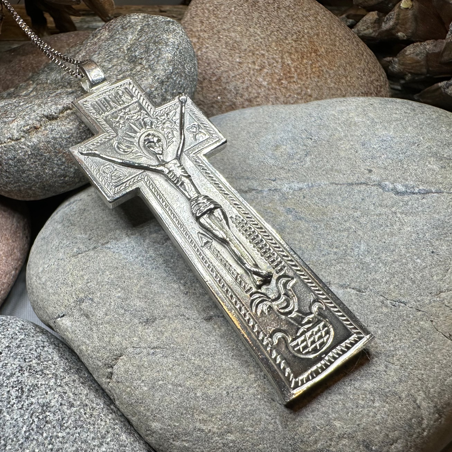 Artisan Irish Penal Crucifix Cross Necklace