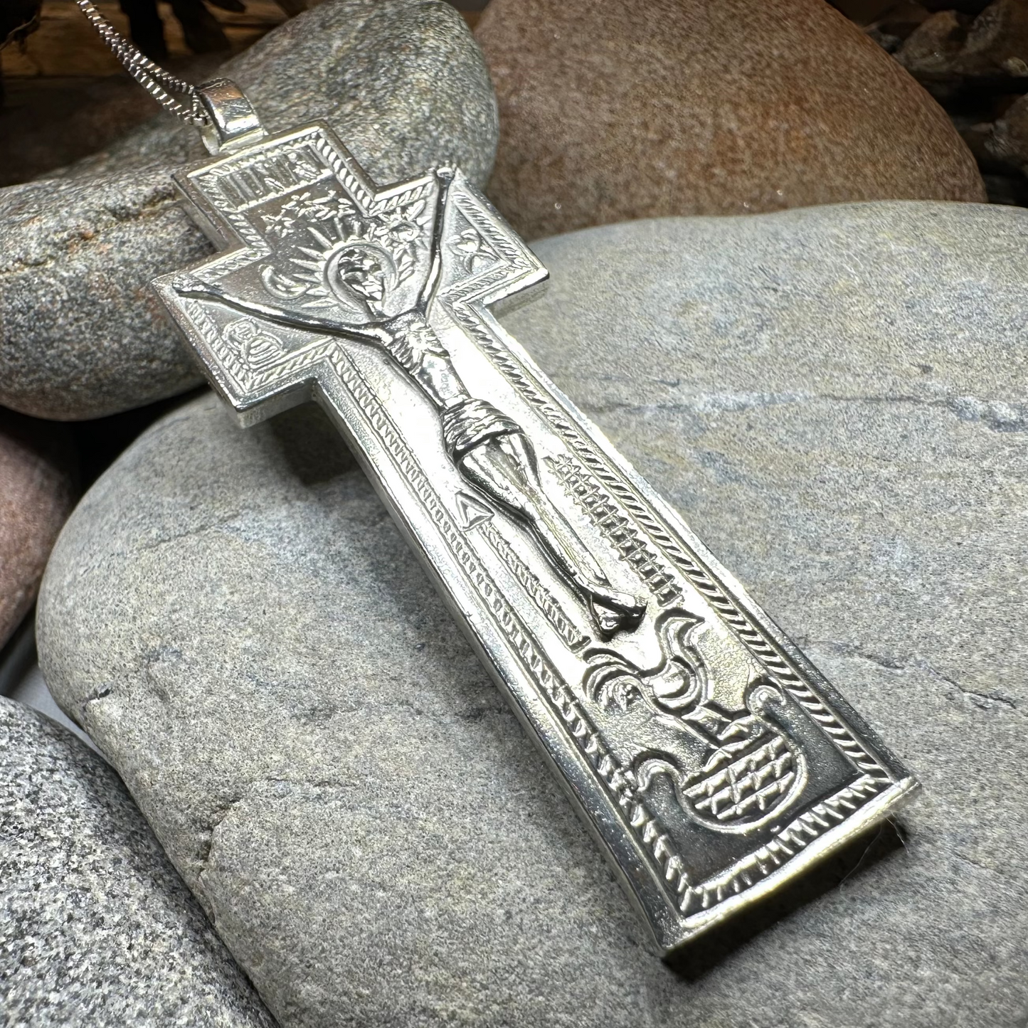 Artisan Irish Penal Crucifix Cross Necklace