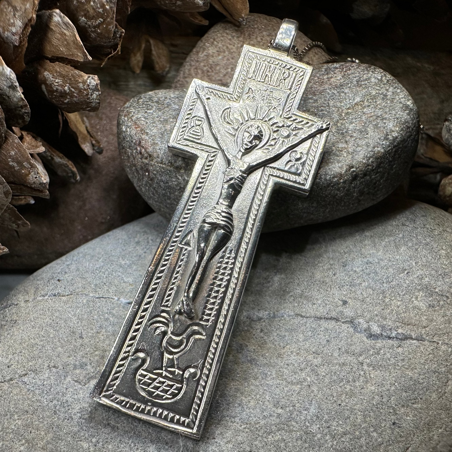 Artisan Irish Penal Crucifix Cross Necklace