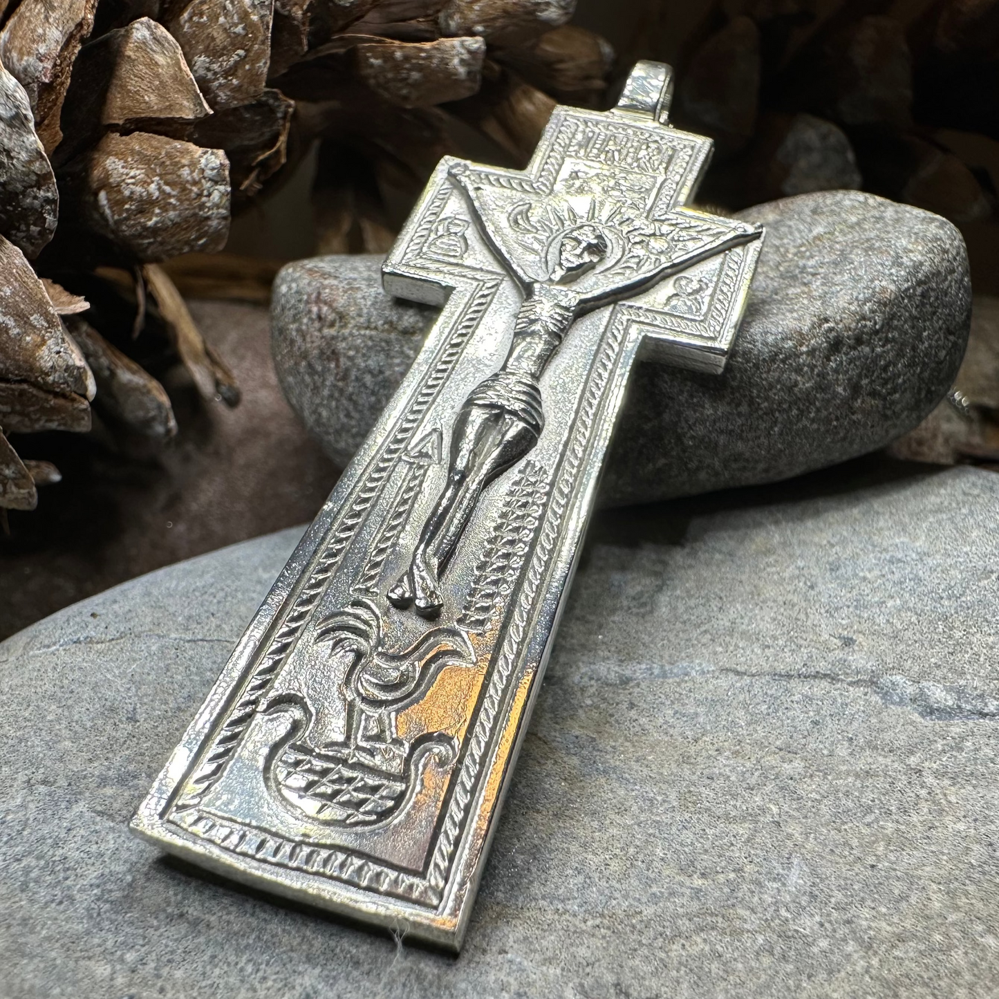 Artisan Irish Penal Crucifix Cross Necklace