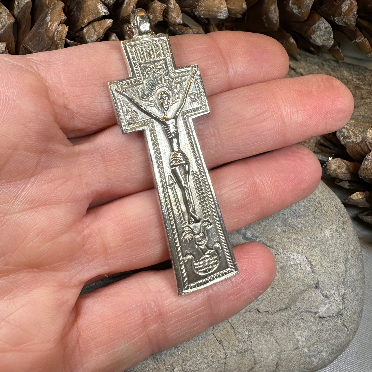 Artisan Irish Penal Crucifix Cross Necklace