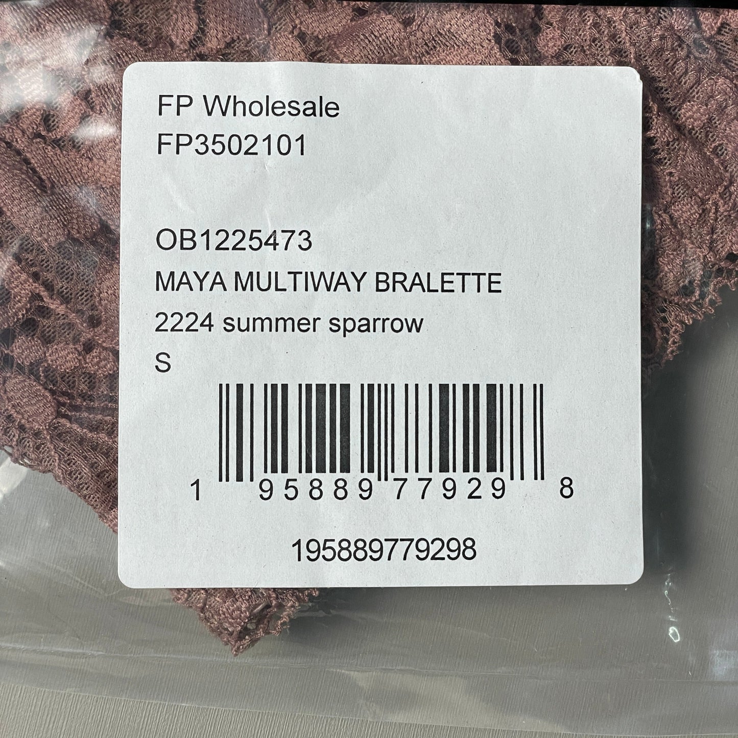FREE PEOPLE Maya Multiway Lace Bralette Women's Sz S Summer Sparrow OB1225473 (New)