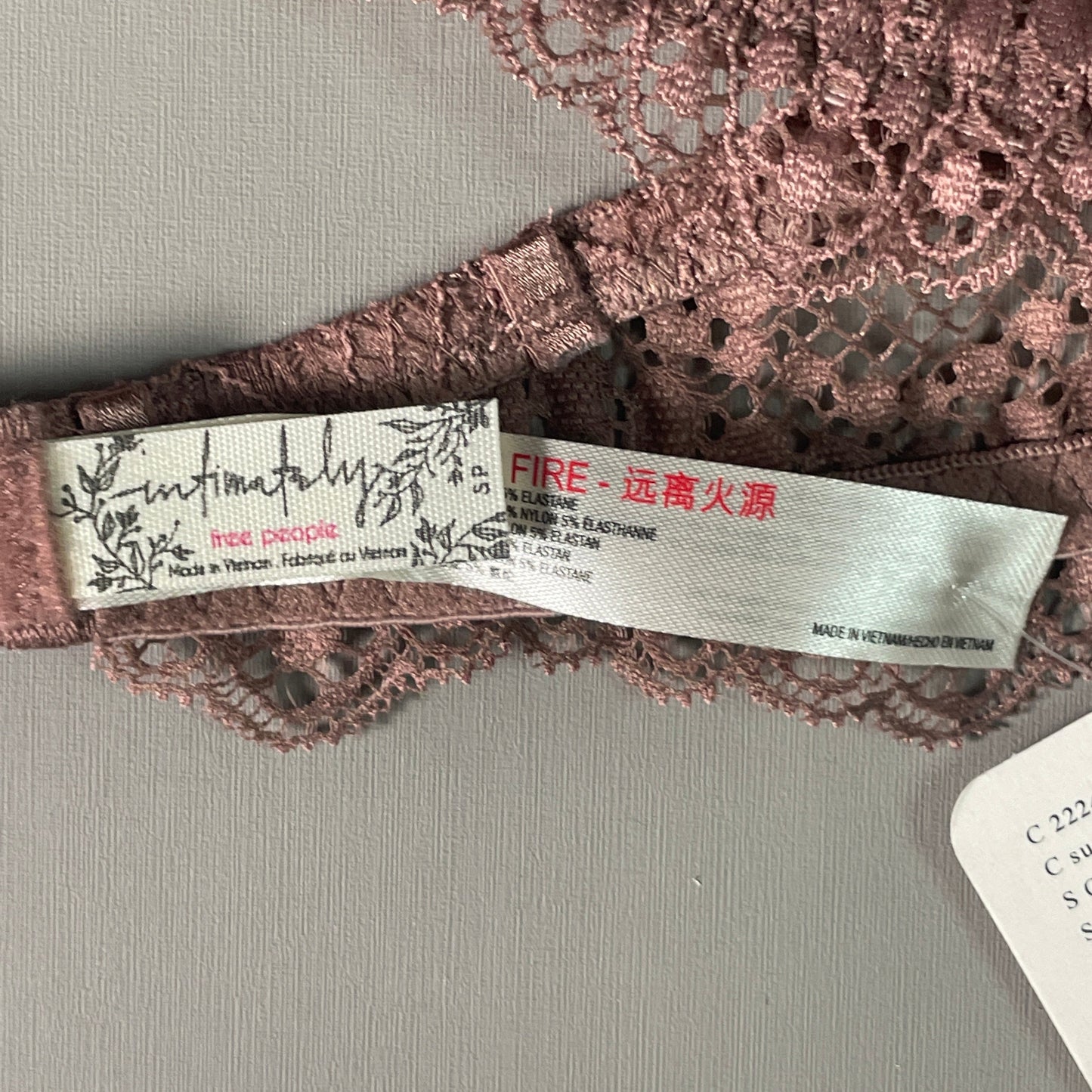 FREE PEOPLE Maya Multiway Lace Bralette Women's Sz S Summer Sparrow OB1225473 (New)